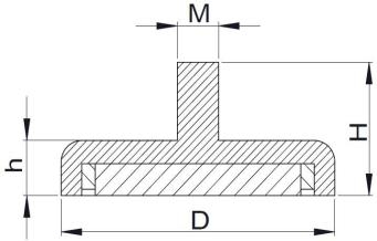 Magnet Threaded SWNC Line Drawing