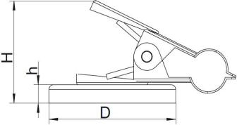 Magnetic Clip SWFK29 Structural Drawing