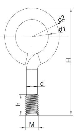 Steel Eyebolt Structure Steel Eyebolt Structure