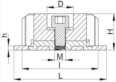 Insert Magnet SWLNS Line Drawing