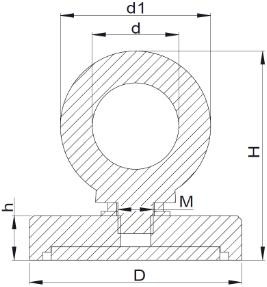 Fishing Magnets SWNM Series Line Drawing